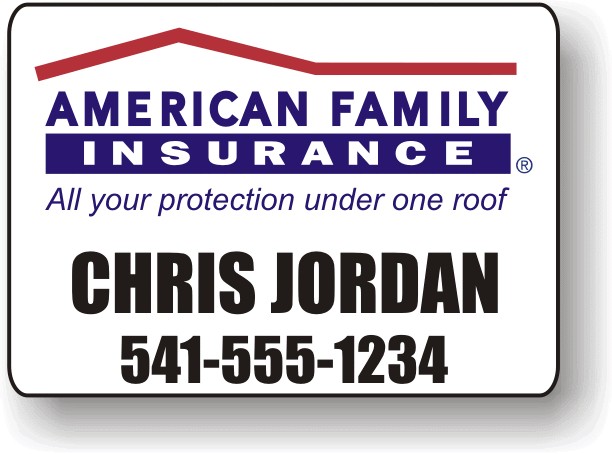 American Family Insurance 16 x 24 Car Signs (Pair) 95.00